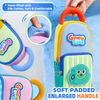Good Luck Aesthetic Grid Contrasting Color Small Pouch with Detachable Patch | Soft Handle