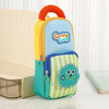 Good Luck Aesthetic Grid Contrasting Color Small Pouch with Detachable Patch | Soft Handle