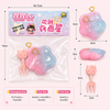 Gradient Star Squishy Toy with Kitty Fork