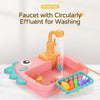 Kids’ Dinosaur Kitchen Sink Playset – Electric Dishwasher with Real Running Water