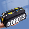 Extra Large Cartoon Pencil Case – Double-Layer Storage Magic