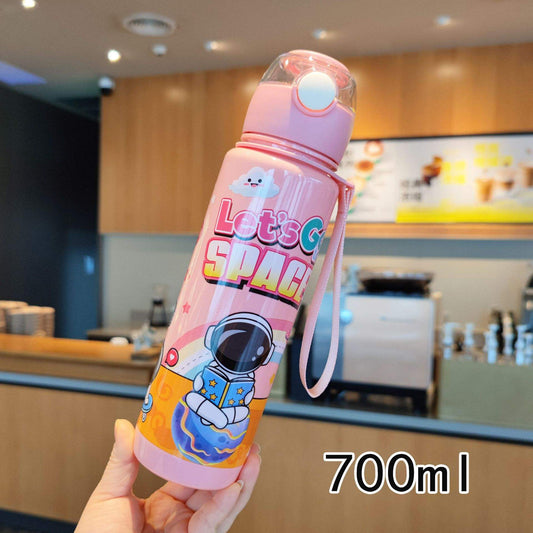 Let's Go Space Themed Water Bottle Sipper - 700ml
