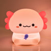 Salamander Baby Axolotl night light made of soft silicone with warm glow