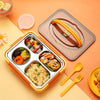 Ben Duck Kids 4 Grid Lunch Box with Soup Bowl & Phone Holder - 1250ml