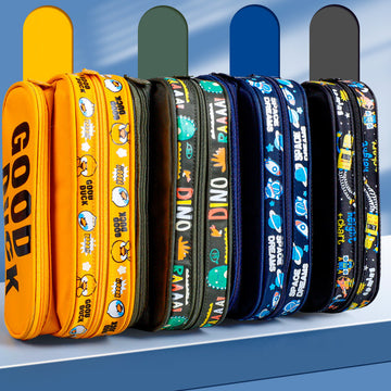 Extra Large Cartoon Pencil Case – Double-Layer Storage Magic
