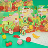Kawaii Fruit Theater Pencil Erasers Pack of 4 | Non-Toxic Fruit Fancy Erasers for Students