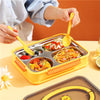 Ben Duck Kids 4 Grid Lunch Box with Soup Bowl & Phone Holder - 1250ml