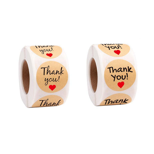 Cute Thank You Sealing 500 Sticker Roll