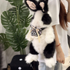 Plush Bunny Doll Backpack with Floral Bow