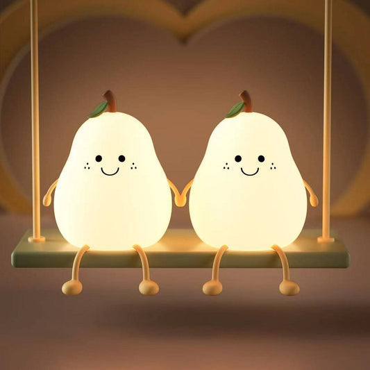 Silicone Pear Touch Night Lamp
