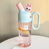 Cartoon Portable Bottle | Double Mouth with Straw & Handle - 800ml