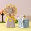Cartoon Handheld Fan – USB Rechargeable & Portable