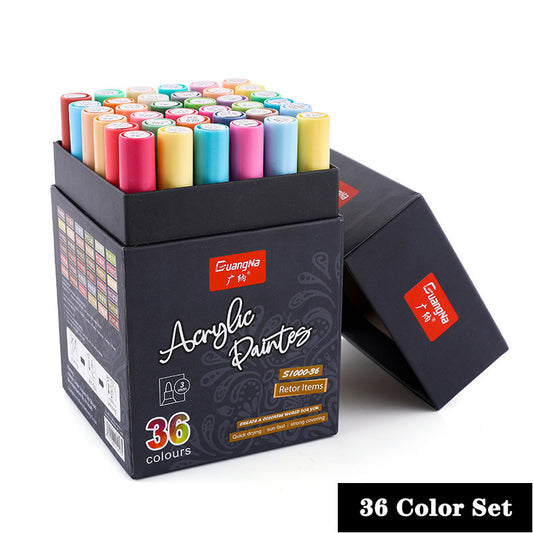 36-Color Acrylic Paint Coloring Marker Set