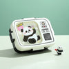 Retro Panda TV 3-Grid Stainless Steel Lunch Box