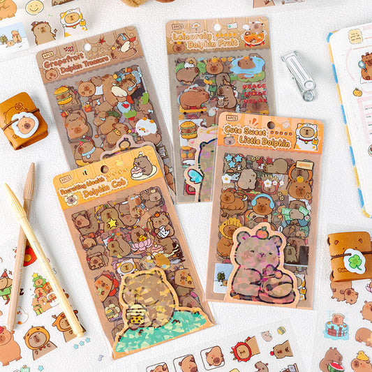 Capybara Vibes Only Sticker Pack of 6 Sheets