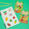 Kawaii Fruit Theater Pencil Erasers Pack of 4 | Non-Toxic Fruit Fancy Erasers for Students