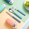 Portable Cutlery Set - Stainless Steel Spoon, Fork & Chopsticks