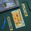 Vintage Art Metal Bookmark | Van Gogh & Monet Hollow Brass Bookmark with Tassel
