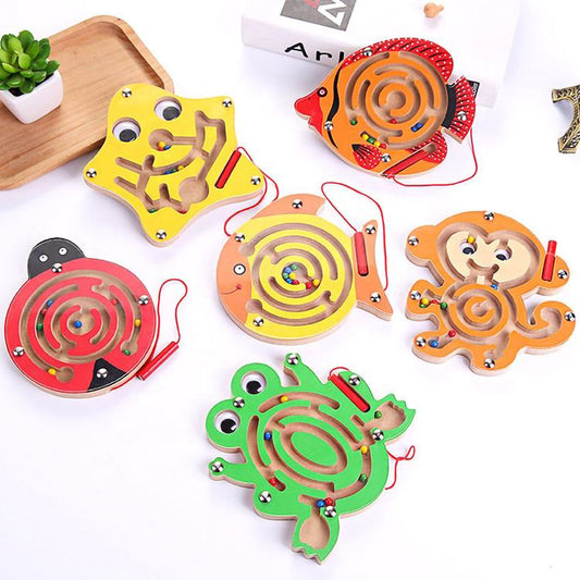 Animal Wooden Magnetic Maze Game
