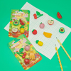 Kawaii Fruit Theater Pencil Erasers Pack of 4 | Non-Toxic Fruit Fancy Erasers for Students