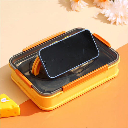 Ben Duck Kids 4 Grid Lunch Box with Soup Bowl & Phone Holder - 1250ml