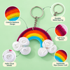 Handcrafted Pipe Cleaner Rainbow Keyring | Colorful Cartoon Weather Key Chain