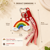 Handmade Crochet Rainbow Keychain | Aesthetic Keychain Charm with Ribbon Lanyard