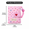 Handmade Floral Print Trifold Wallet | Compact Mini Fabric Purse with Heart Clasp & Lanyard