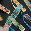 Vintage Art Metal Bookmark | Van Gogh & Monet Hollow Brass Bookmark with Tassel