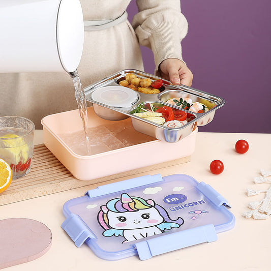 Animal Kids School Lunchbox with Soup Bowl & Cutlery - 1150ml