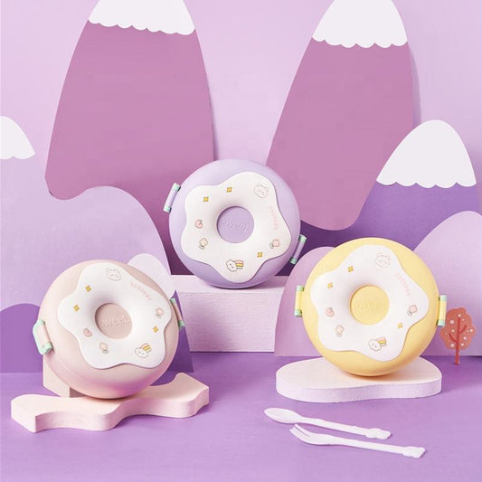 Cute Donut-Shaped Lunch Box