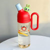 Large capacity summer water bottle with straw for girls and kids