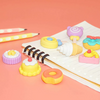 Cute 3D Sweet Dessert & Ice Cream Eraser Set | Cute Non-Toxic Rubber Erasers for Return Gifts