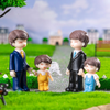 Miniature Father and Son Holding Hands Figurine