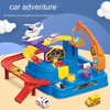 Car Adventure Track Toy – Mechanical Puzzle Rescue Playset