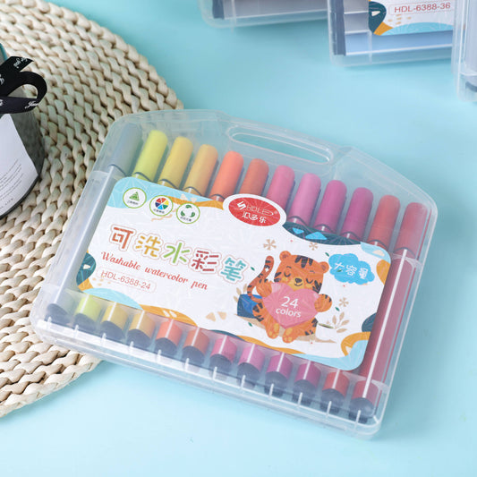 24-Color Washable Watercolor Pen Set