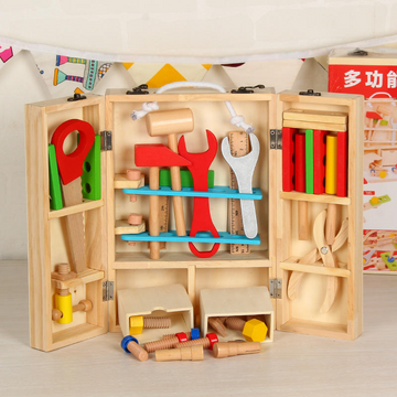 Wooden Tool Set for Kids – Educational Building Blocks & Pretend Play Toys
