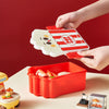 3D popcorn-style bento lunch box for children with compartments.