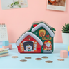 Christmas House Metal Money Box – Cute & Secure Savings Box