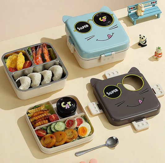 Carnival Stainless Steel Lunch Box - Cat