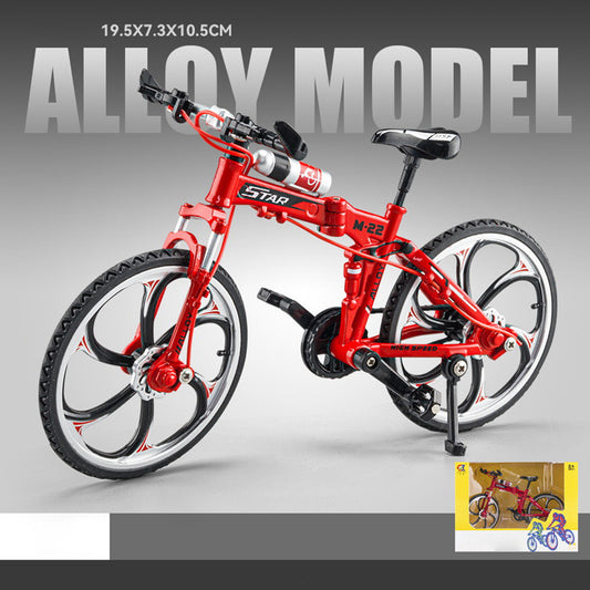 Miniature Diecast Alloy Folding Mountain Bicycle Model Toy