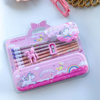 9-in-1 Double-Decker Metal Pencil Box Stationery Set