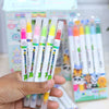Jungle Themed Double-headed Colored Magic Highlighter Pen Pack of 6 Pcs