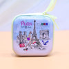 Paris-Themed Mini Square Coin Pouch