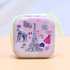 Paris-Themed Mini Square Coin Pouch