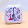 Paris-Themed Mini Square Coin Pouch