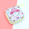 Flamingo Square Metal Coin Pouch