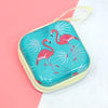 Flamingo Square Metal Coin Pouch