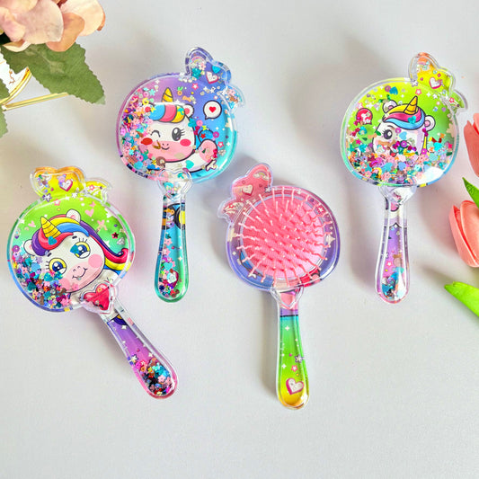 Fruit Shaped Unicorn Glitter Hair Brush/Comb