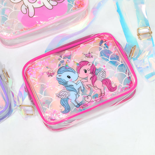 Unicorn Holographic Transparent Sling Bag